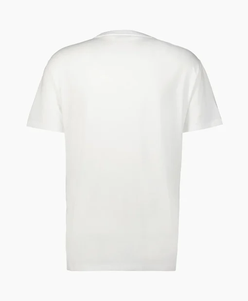 Best Sale T-Shirt Korte Mouw Jersey Mid Logo Wit Heren T-Shirts