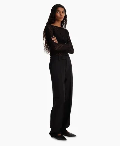 Discount Rohe Top Lace Zwart Dames T-Shirts & Tops