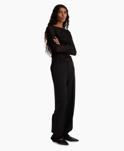 Discount Rohe Top Lace Zwart Dames T-Shirts & Tops