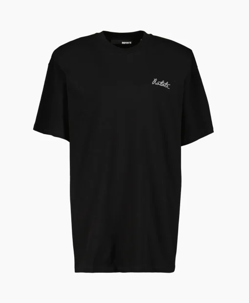 Cheap T-Shirt Korte Mouw Oversized Logo Zwart Dames T-Shirts & Tops