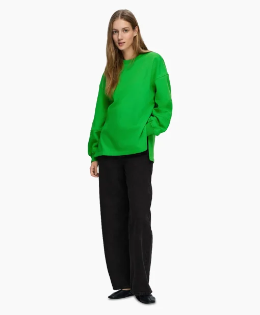 Fashion Pullover Yrsa Ls Crew Neck Sweat Groen Dames Truien