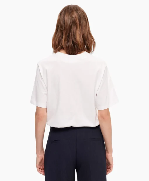 Clearance T-Shirt Korte Mouw Vilja Ss Printed Tee W Noos Wit Dames T-Shirts & Tops