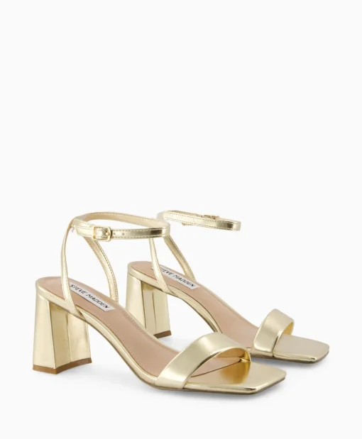 Outlet Sandaal Met Hak Luxe Goud Dames Sandalen