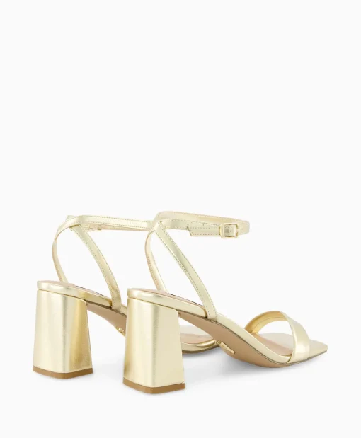 Outlet Sandaal Met Hak Luxe Goud Dames Sandalen