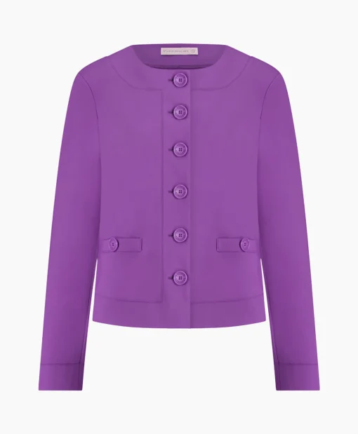 Fashion Blazer Janet Bonded Paars Dames Blazers