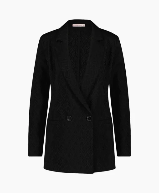 Hot Blazer Sence Orn. Jacquard Zwart Dames Blazers