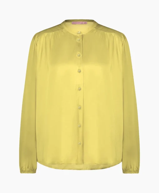 Cheap Blouse Birdie Ls Satin Geel Dames Blouses