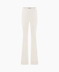 Outlet Broek Flair Long Shiny Bnd Trousers Off White Dames Broeken