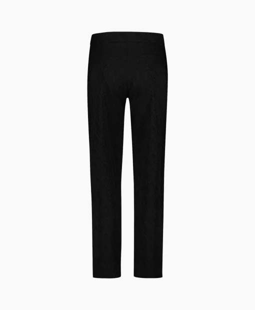 Online Broek Mira Ornament Jacquard Trousers Zwart Dames Broeken