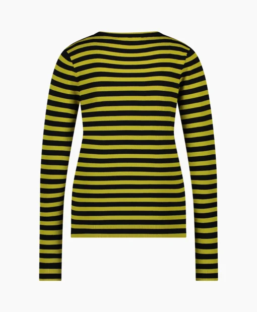 Online Pullover Luna Stripe Zwart Dessin Dames Truien