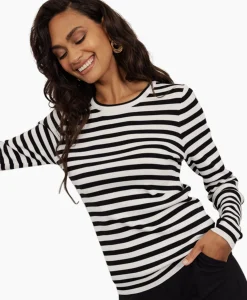 Store Pullover Luna Stripe Ecru Dames Truien
