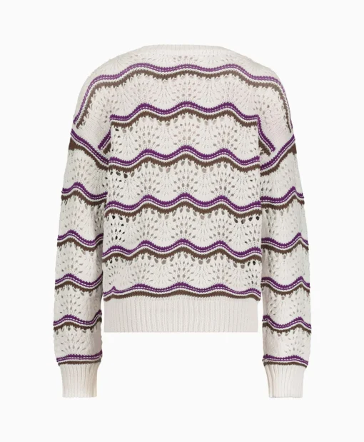 Best Sale Pullover Leana Ajour Ecru Dames Truien