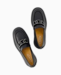 Outlet Tod's Tod's Loafer Gomma Carro Zwart Dames Instappers