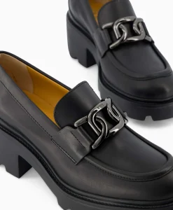 Outlet Tod's Tod's Loafer Gomma Carro Zwart Dames Instappers