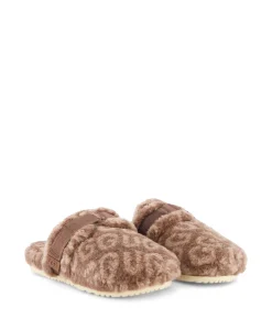 Outlet Pantoffel M Fluff It Pop Bruin Dames Pantoffels