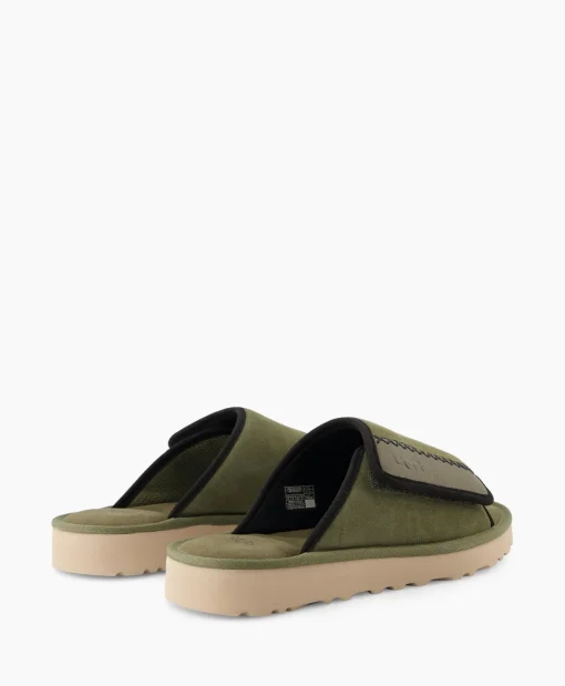 Sale Sandaal Goldencoast Slide Groen Heren Sandalen