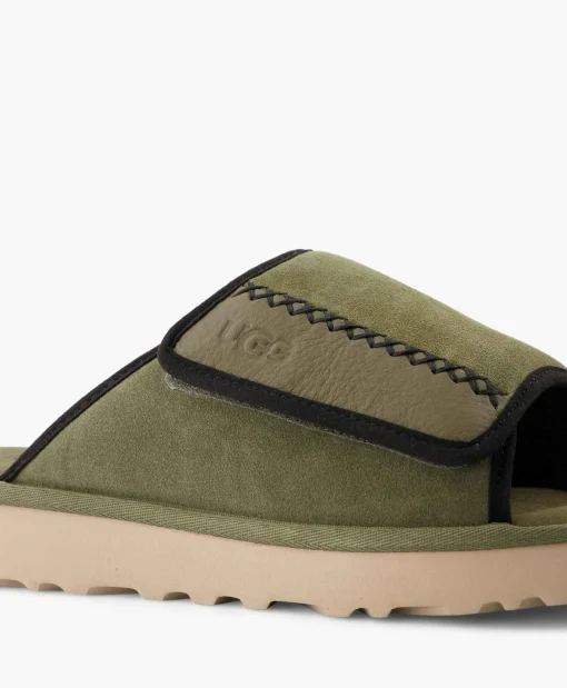 Sale Sandaal Goldencoast Slide Groen Heren Sandalen