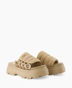Best Sandaal Zonder Hak W Callie Beige Dames Sandalen