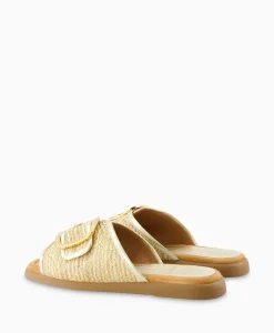 Flash Sale Sandaal Zonder Hak Crayyu Goud Dames Sandalen