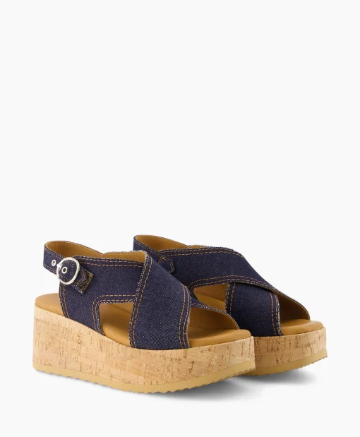 Discount Sandaal Met Hak Sissel Capri Blauw Dames Sandalen