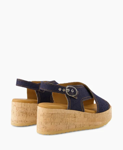 Discount Sandaal Met Hak Sissel Capri Blauw Dames Sandalen