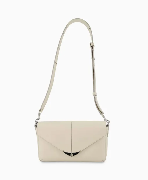 Discount Zadig & Voltaire Crossbody Tas Borderline Daily Grained Leath Ecru Dames Tassen