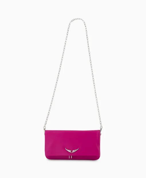 New Zadig & Voltaire Schouder / Hand Tas Rock Eternal Smooth Calfskin Paars Dames Tassen