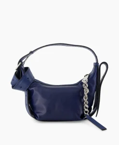 Shop Zadig & Voltaire Schouder / Hand Tas Le Cecilia Xs Leather With Veg Donker Blauw Dames Tassen