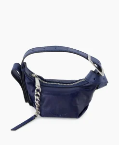 Shop Zadig & Voltaire Schouder / Hand Tas Le Cecilia Xs Leather With Veg Donker Blauw Dames Tassen