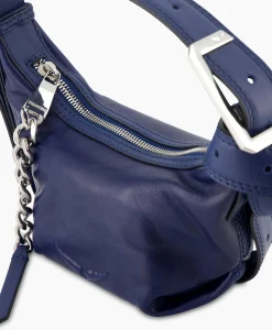 Shop Zadig & Voltaire Schouder / Hand Tas Le Cecilia Xs Leather With Veg Donker Blauw Dames Tassen