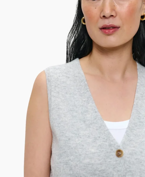 Hot Spencer Sleeveless Licht Grijs Dames Truien