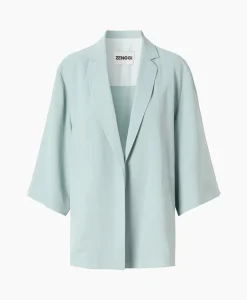 Shop Vest Japanse Crepe Kimono Licht Groen Dames Vesten